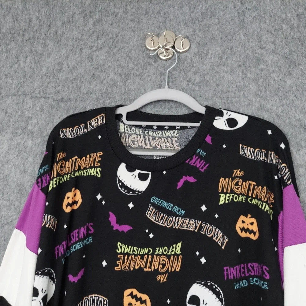 Disney‎ Women Pajama Dress S Nightmare Before Christmas Sweater Long Sleeve Jack - Picture 2 of 10